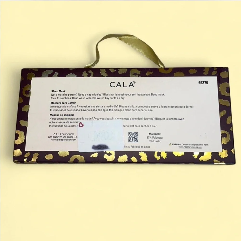 New CALA Cheetah Print Sleep Mask